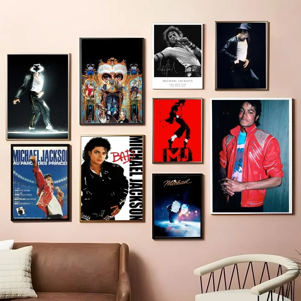 Michael Jackson Cartoon Pop Singer Art mural, affiche imprimée sur toile HD, adaptée à la maison, au salon, à la décoration de la pièce