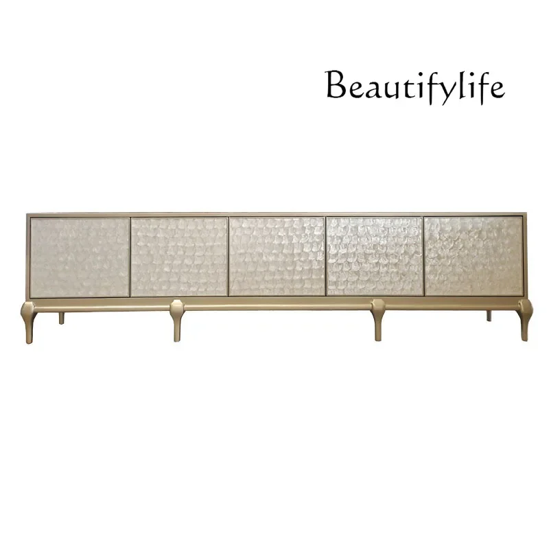 X40 Audio-visual Cabinet Furniture Modern Simple Living Room Coffee Table TV Cabinet Combination Light Luxury Shell Cabinet