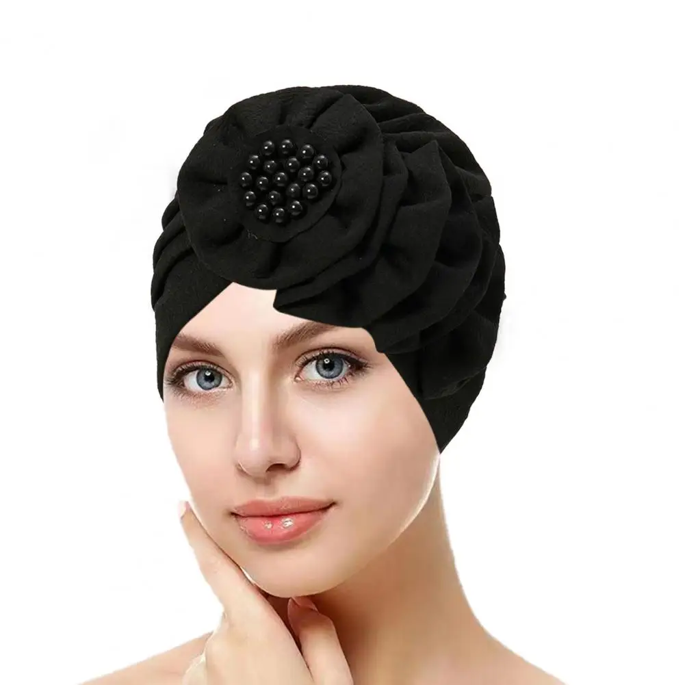 Hair Fixing Turban Hat Winter Hat for Ladies Girls Solid Color Fashionable Women Turban Hat Comfortable Decorative Head Wrap