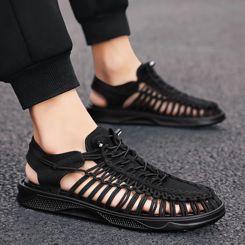 Men Shoes Designer Hand-woven Men Sandals Summer 2023 Breathable Loafer Men Casual Shoes Comfortable Fashion Beach Sandals Shoes