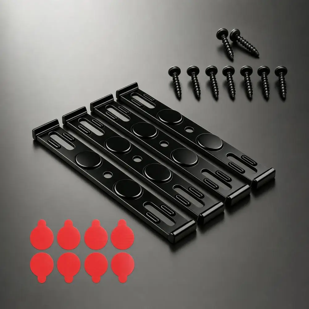 4PCS License Plate Holder Weather-Proof Frameless License Plate Frame Car Tag Frame for Front and Rear Car Tags Car Accessories