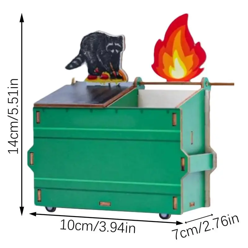 Organizador de caneta de mesa colorido dumpster fogo escova titular multi-slot lápis copo com decoração dos desenhos animados recipiente de armazenamento de papelaria para