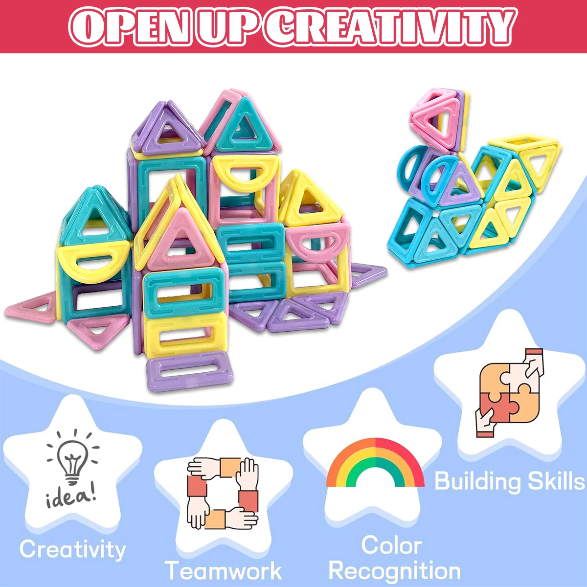 Macaron 3D Blocchi Magnetici Set Giocattoli Per Bambini Ragazzi Ragazze Educativi Sensoriali Costruzione Giocattolo Magnetico Regali 64/98/136PCS