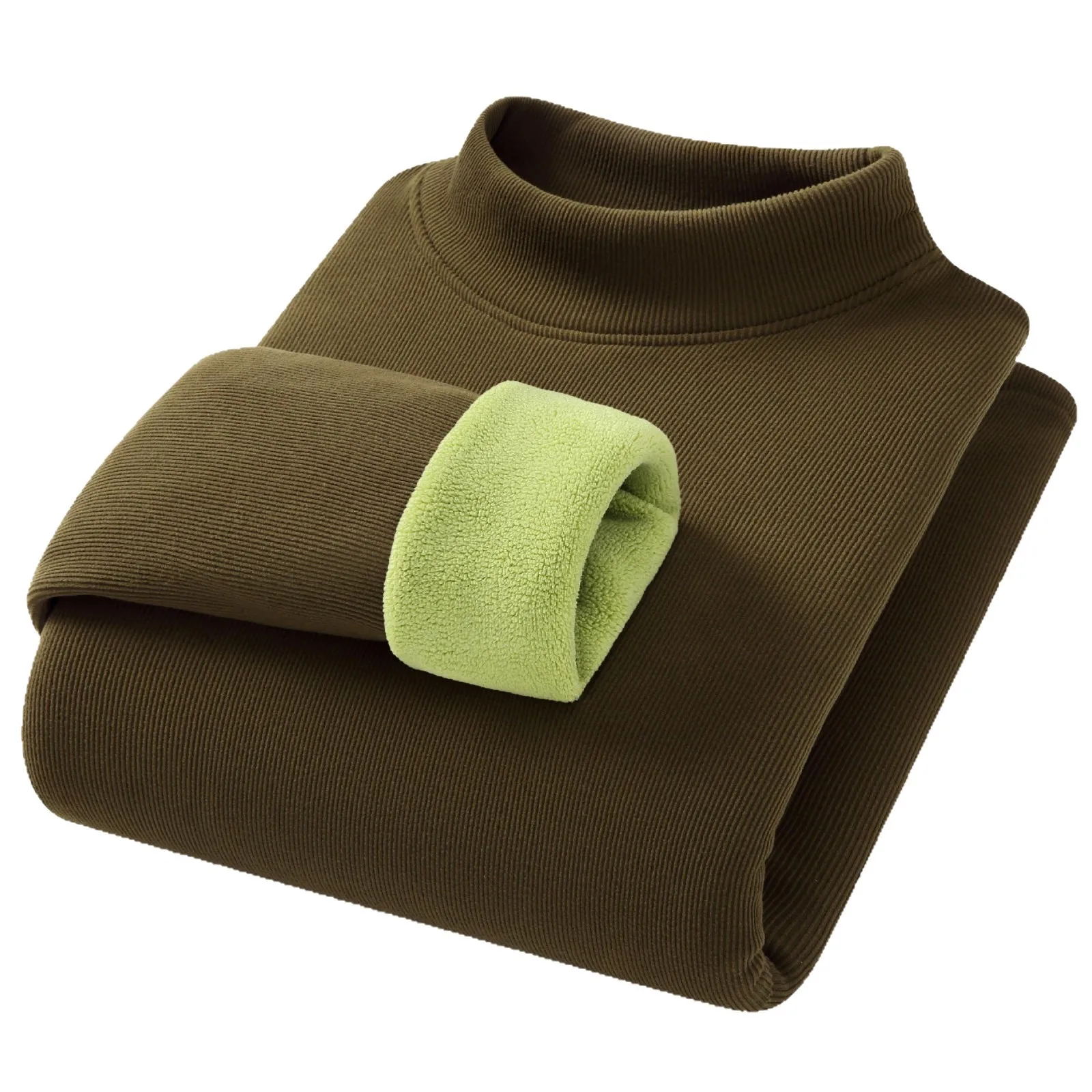 

2025 Autumn and Winter Women's Half-High Neck Fleece Thickening Base Shirt, Thermal Underwear, Single Top, Wear Outside