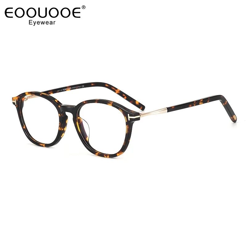 

52mm Men Women Eyewear Acetate Fashion Brand Design Myopia Hyperopia Eyeglasses Oval Optics Prescription Glasses