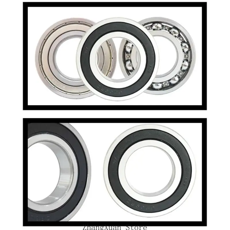 Double Rubber Sealing Cover Low Noise Deep Grooved Ball Bearing Replacement 3XUF