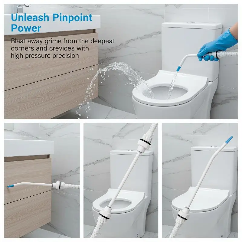 [J] Portable Handheld Cold Water Toilet Sprayer Set, Bathroom Wash Anal Douche, Universal Household Shower Head