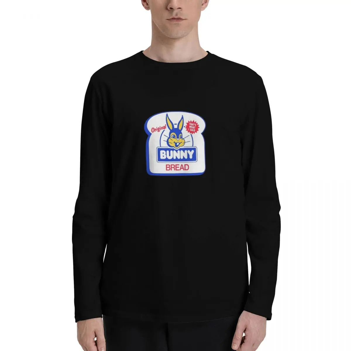 Bunny_Bread Premium Men's Long Sleeve Tee - Classic Design with Superior Comfort for All-Day Wear