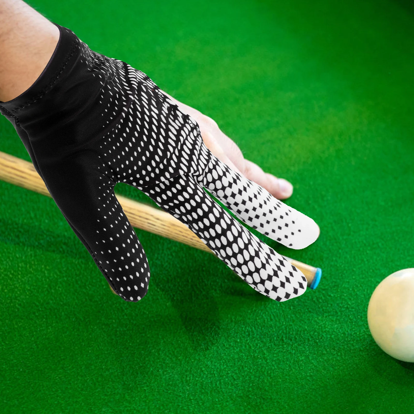 

Lightweight Anti Slip Billiard Glove 3 Finger Pool Glove For Women Right Left Hand Shooters Flexible Snooker Glove Portable