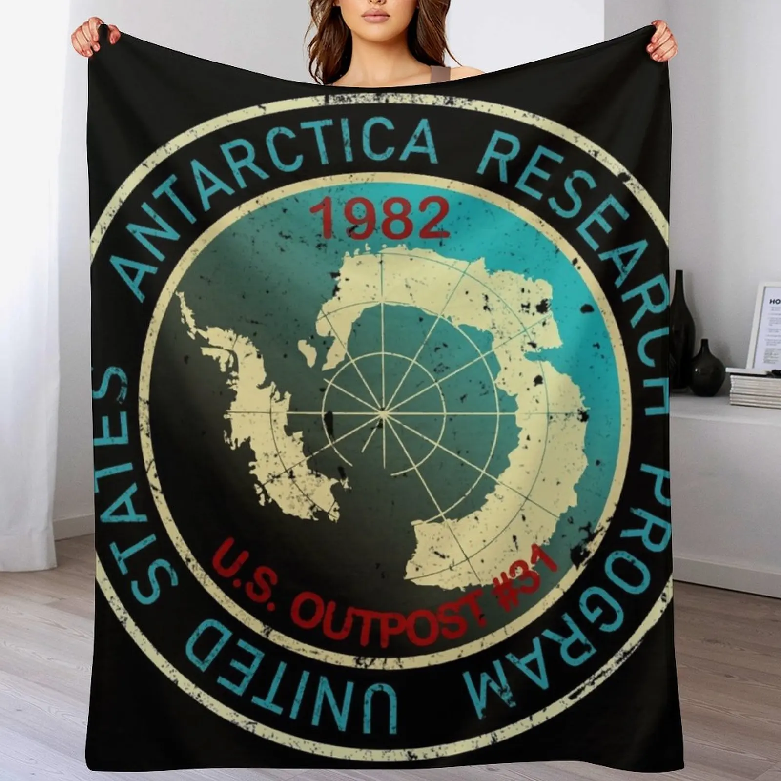 

The Thing Antarctica Research Program Outpost 31 Throw Blanket Cozy Throw Blanket Birthday Gift for Him Her