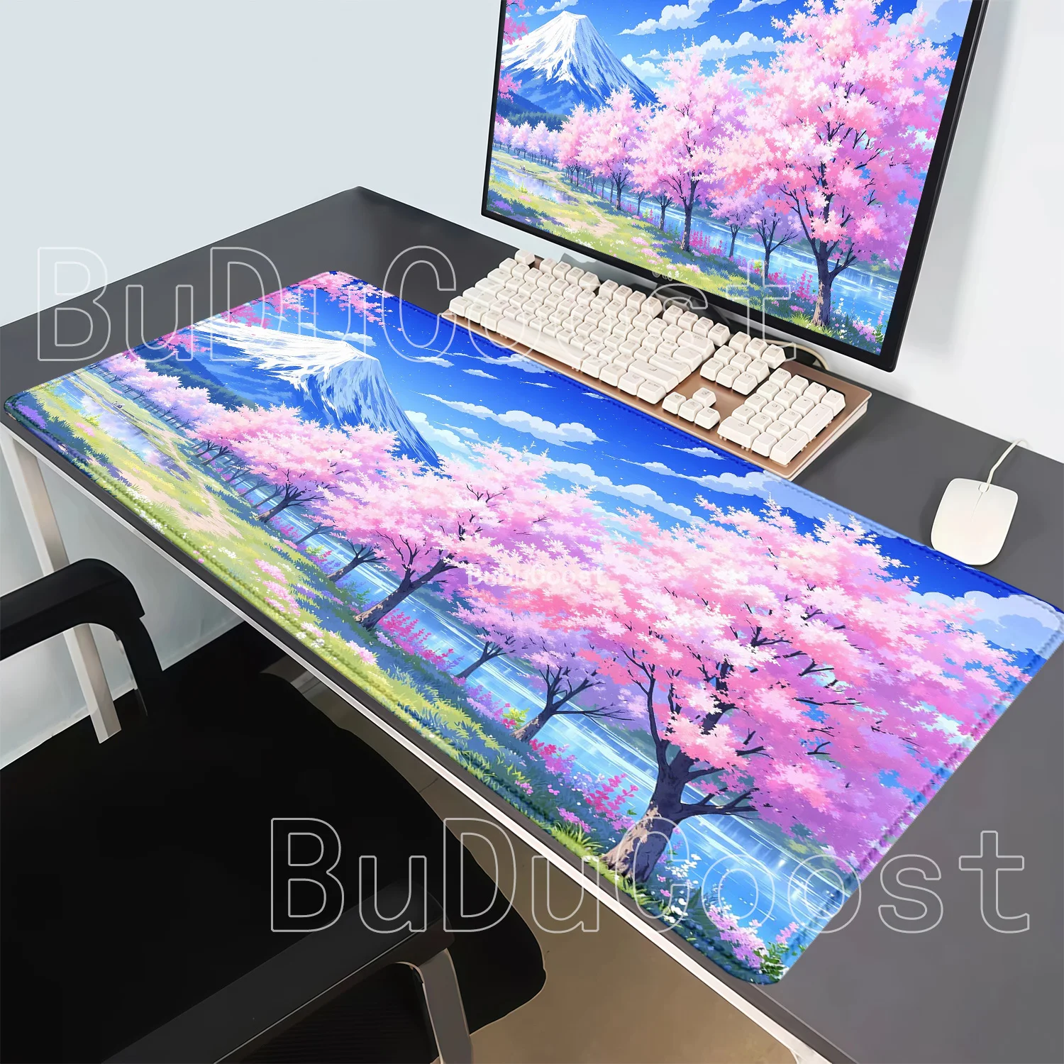 Large Mouse Pad Scenery Rubber Gaming Non-Slip Landscape Art Computer Mousepad Offices Accessories Keyboard HD Printing Desk Mat