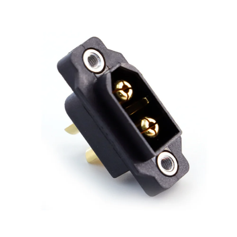 2pcs Amass XT60I Series Plug High Current Gold-plated Brass XT60I-F Connector Signal 2+1 Easy To Install Wire Cable Plug