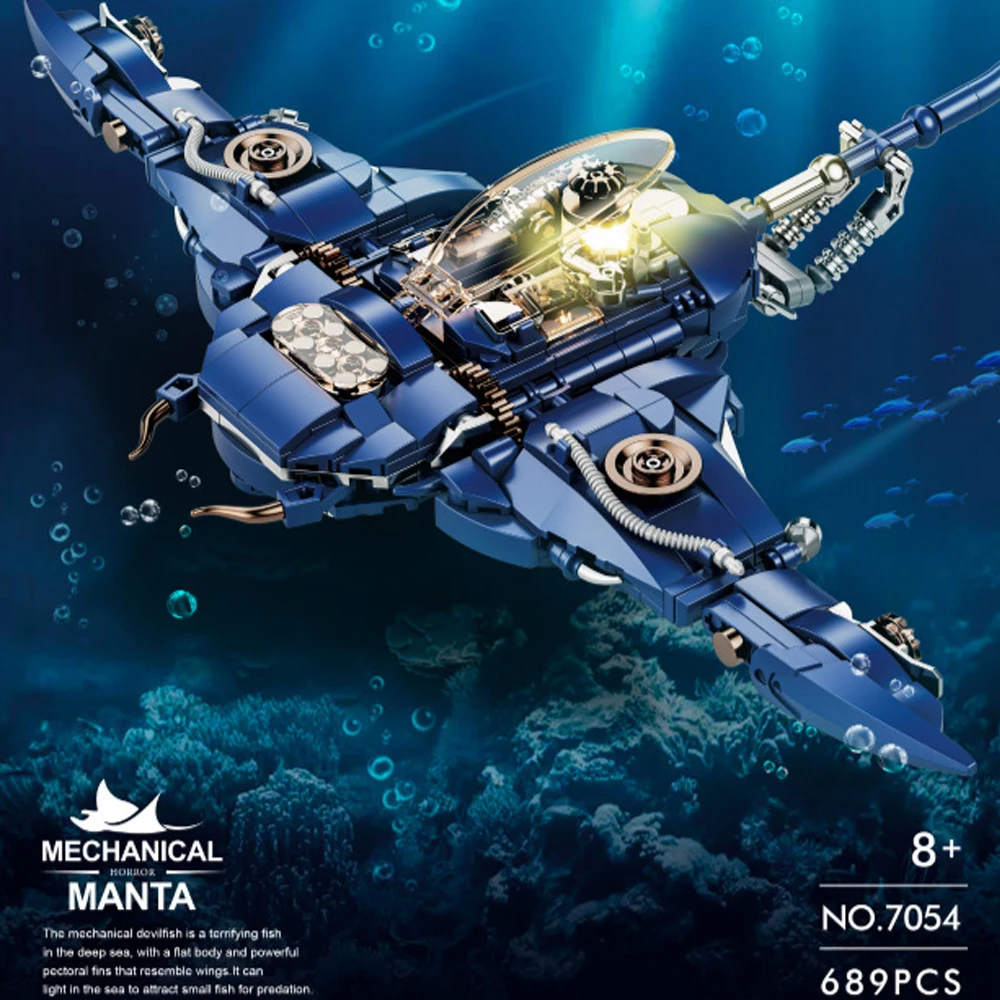 

Mechanical Crow / Mechanical Manta Small Particle Creative Assembled Building Blocks Children's Educational Toys Birthday Gift