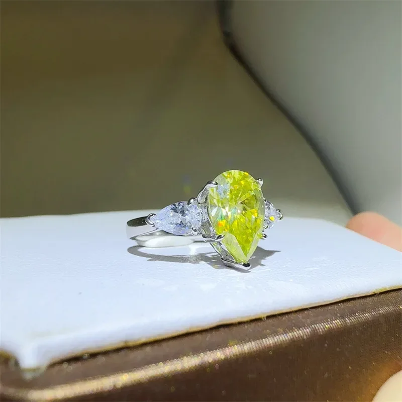 Anillo de moissanita SACE GEMS GRA certificado 1-3CT VVS1, anillo solitario de diamante de laboratorio para mujer, promesa de compromiso, joyería de boda