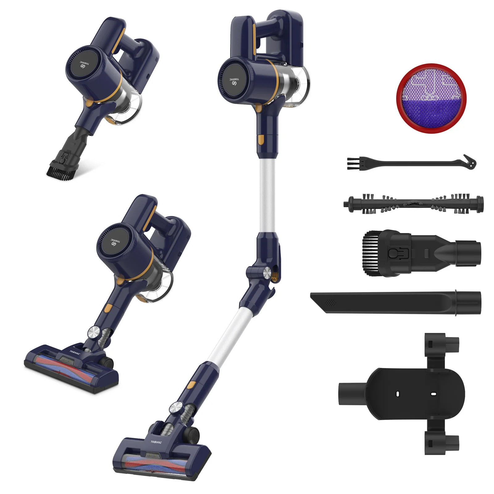 N7 Cordless Stick Vacuum Cleaner, 35kPa, 1.2L Dust Cartridge, Removable Battery, Up to 55 Minutes of Operating Time, 6-in-1 Hand