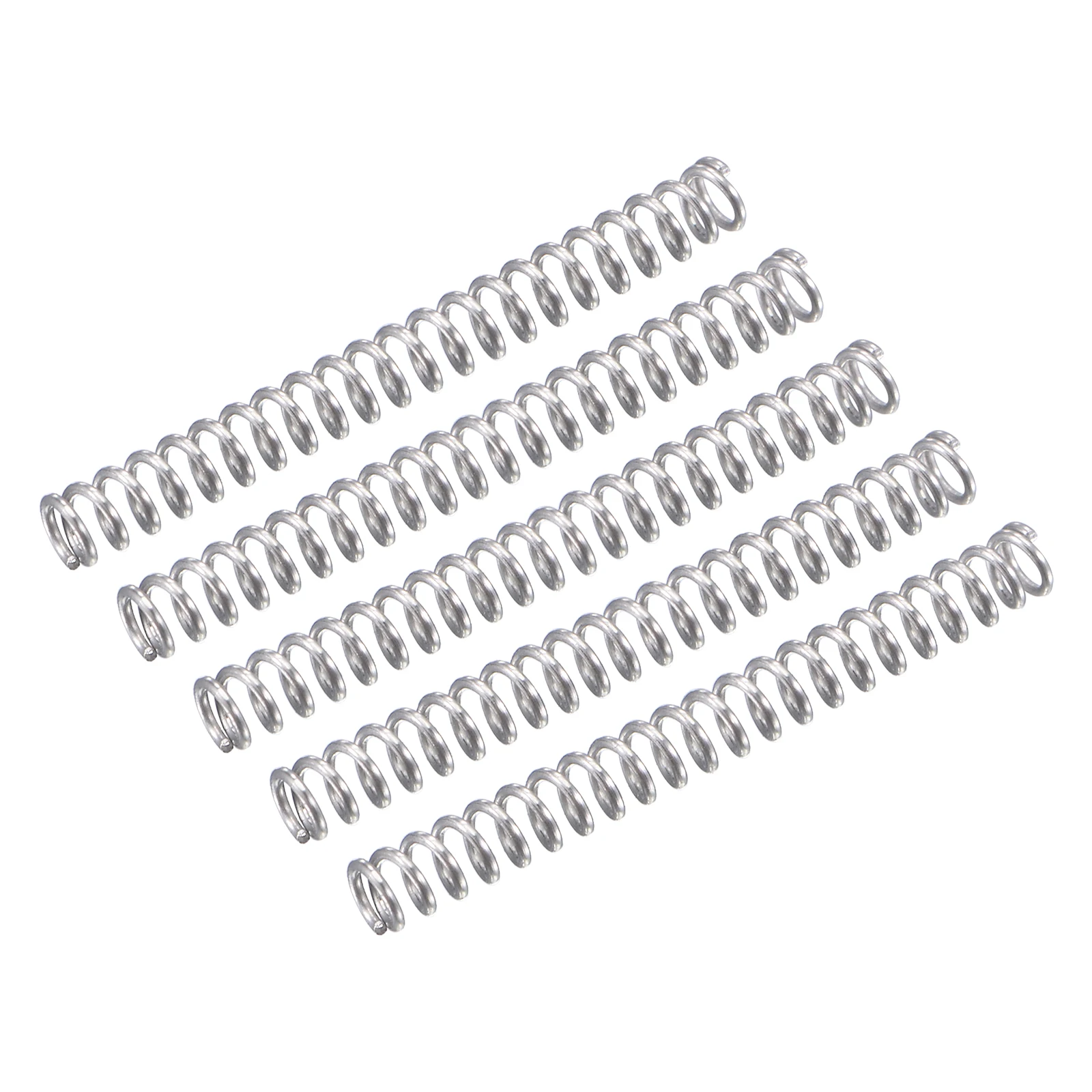 Uxcell 5Pcs Compression Spring 304 Stainless Steel Compression Springs 2-4mm OD 0.3mm Wire Size 10-45mm Free Length Silver Tone