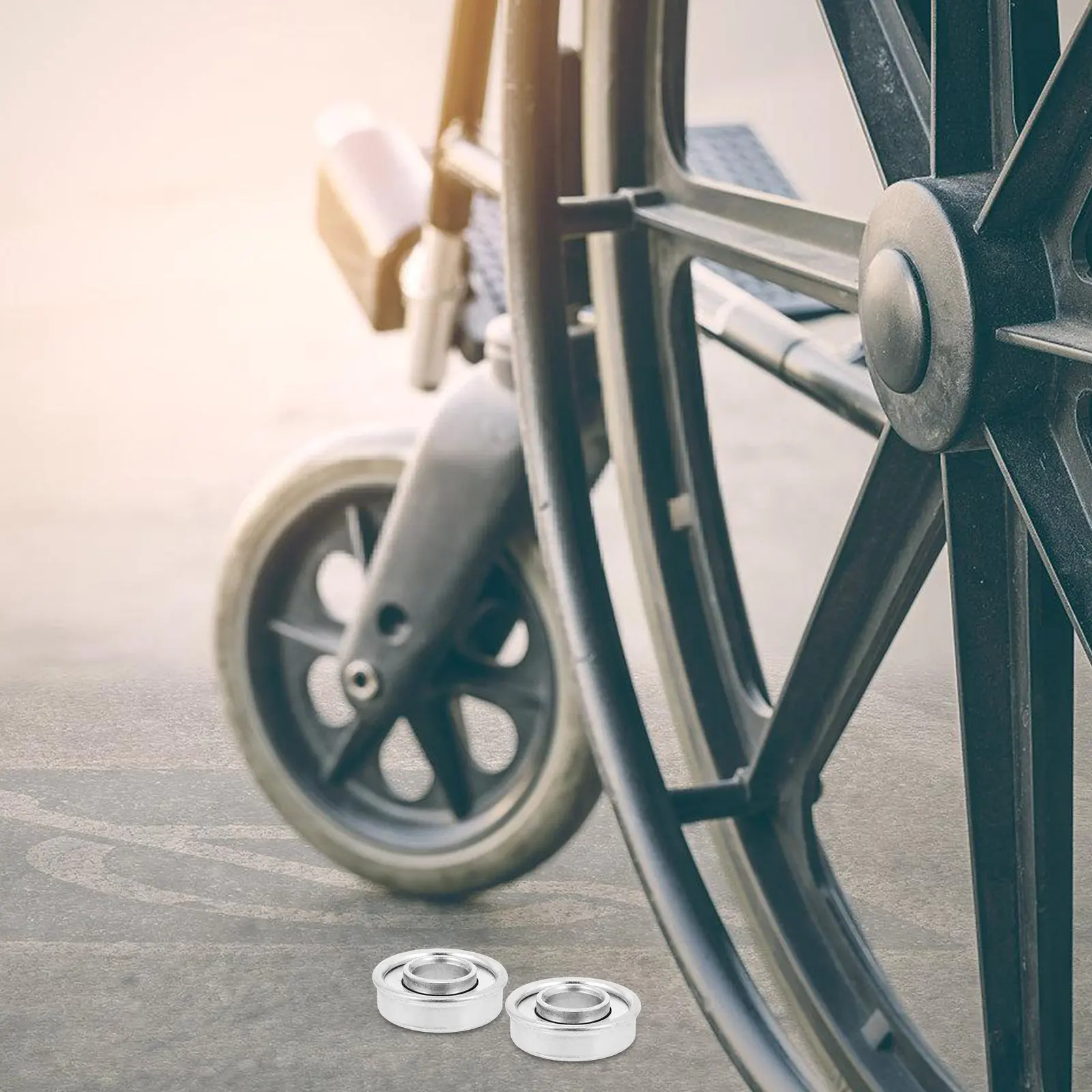 

2Pcs Wheelchair Front Wheel Bearing Set Smooth Maneuverability Reliable Stability Universal Upright Design for Various Terrains