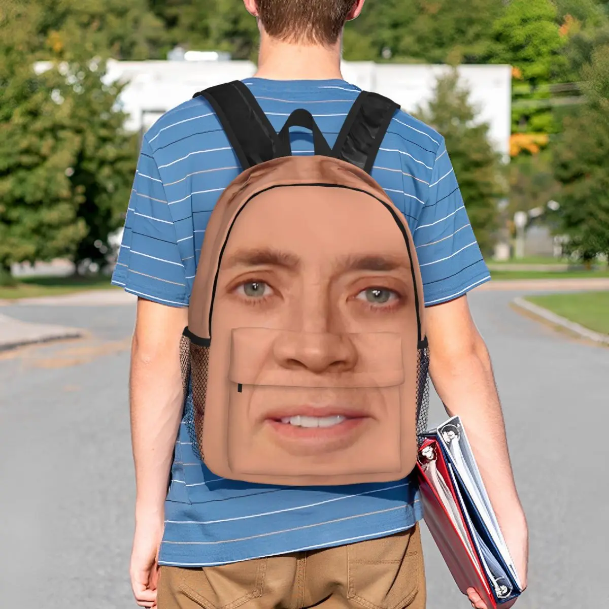 حقيبة ظهر نيكولاس كيج للوجه للطلاب والأولاد والبنات حقيبة كتب للأطفال حقيبة مدرسية حقائب كتف للكمبيوتر للرجال والنساء