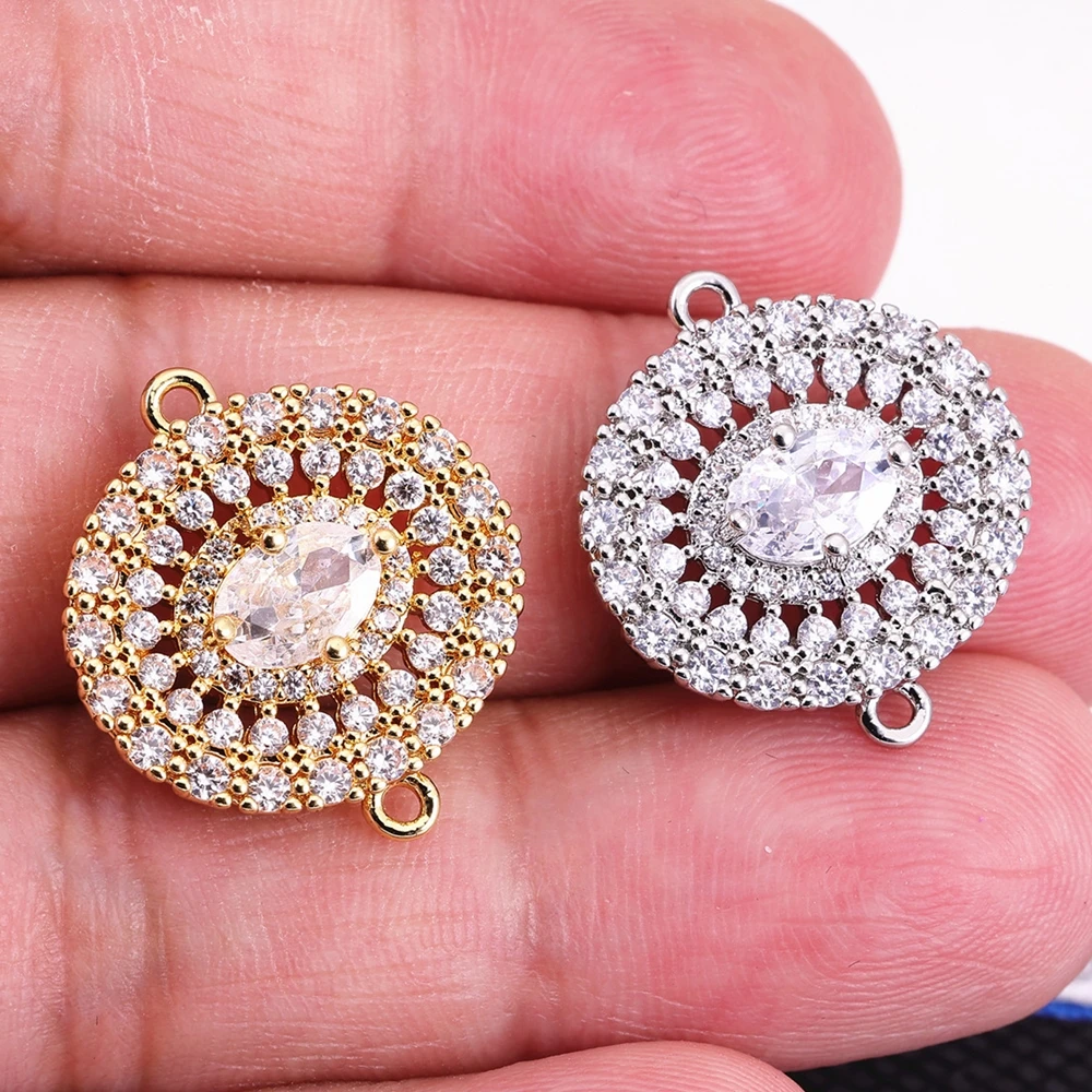Juya DIY-Schmuckzubehör für Damen, kubischer Zirkonia, Blumenverbinder, Zubehör für Handarbeiten, Charms, Armbänder, Ohrringe, Herstellung – Detail 5