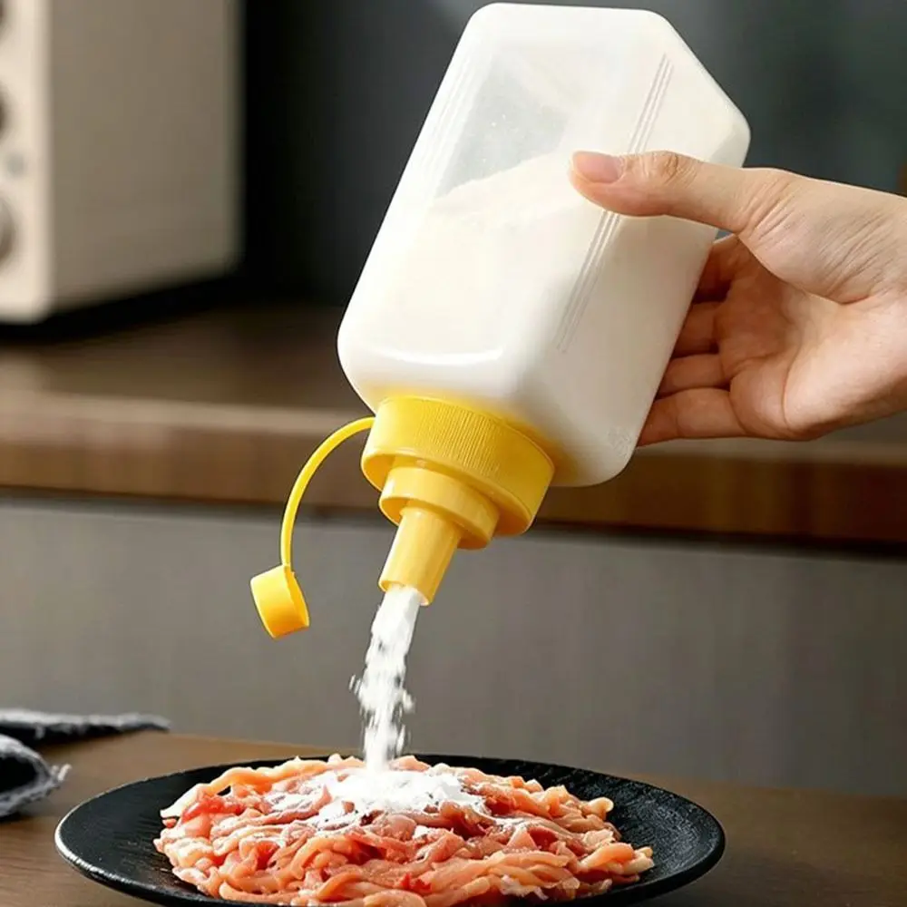 New Reusable Powder Storage Bottle Moisture Proof Small Spout Starch Container Sealed Lid Flour Dispenser
