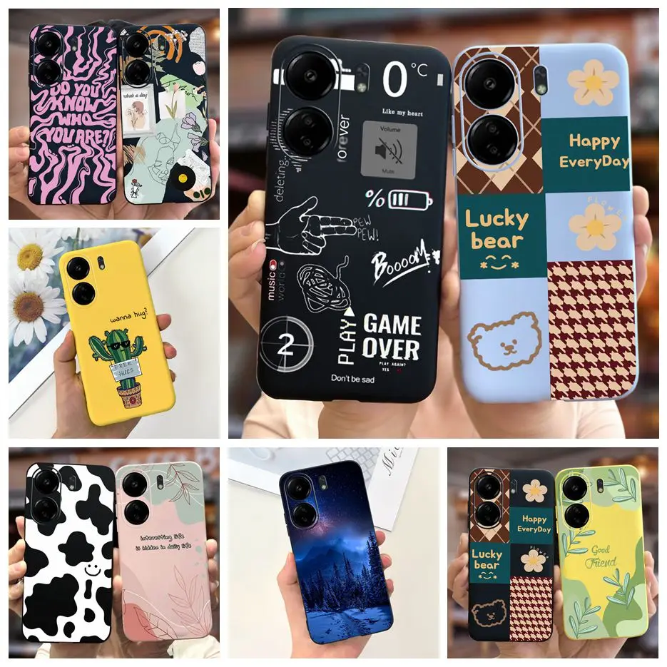 For Xiaomi Poco C65 Case Redmi 13C Stylish Art Painted Cover Shockproof Phone Case For Xiaomi Redmi 13C PocoC65 Soft Fundas Capa