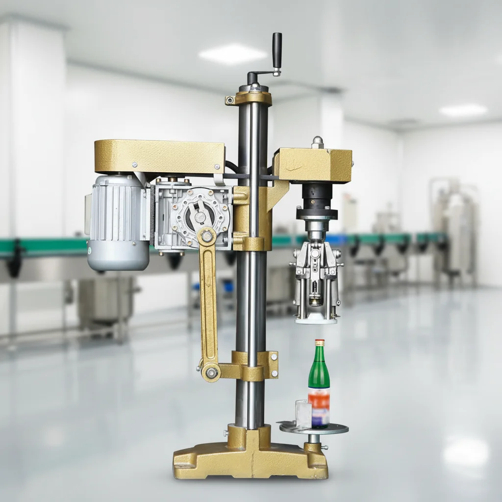 Aluminum Bottle Thread Aluminum Cover Screw Sealing Machine Semi Automatic Glass Wine Bottle Screw Bottle Sealing Machine