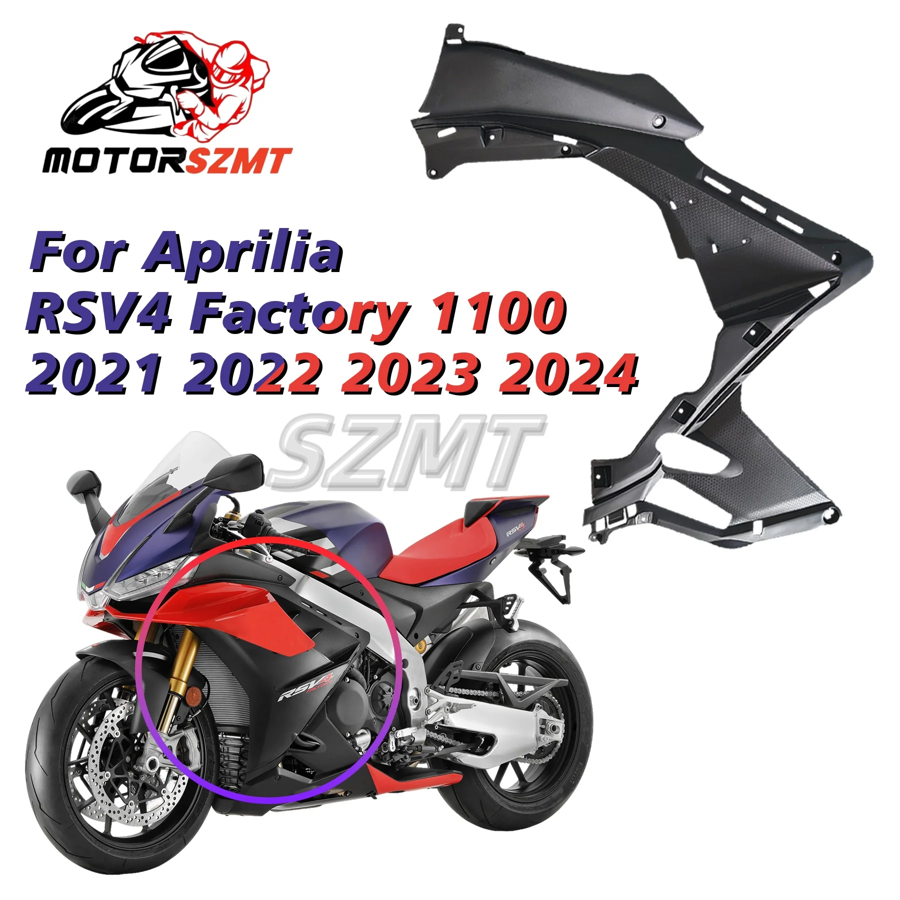 

2024 For Aprilia RSV4 1100 Factory 2023 2024 2025 Pure Dry Carbon Fiber Motorcycle Mudguard Guard Fender Winglets Fairing Kits