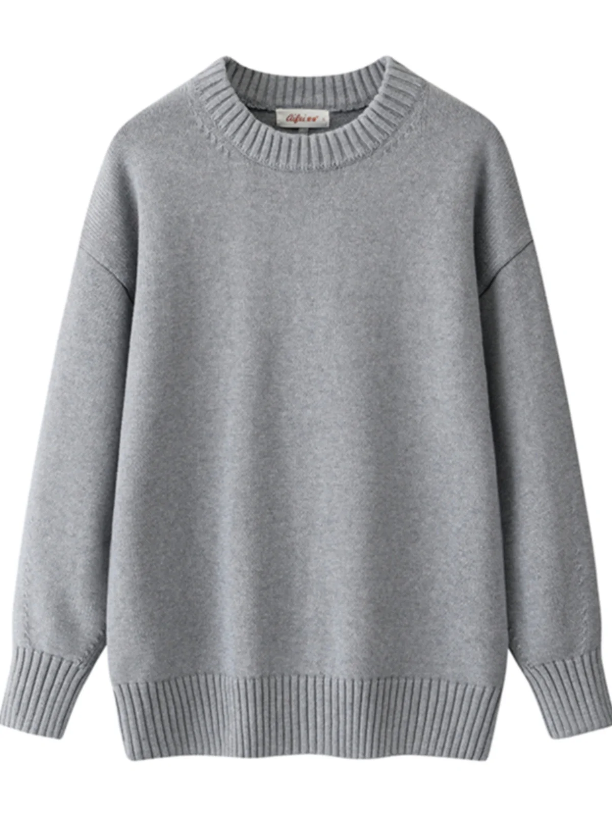 

Autumn Winter Thickened Warm Pure Cotton Loose Slimming Color Knitted Women's Top Outerwear Comfortable Breathable Sweater