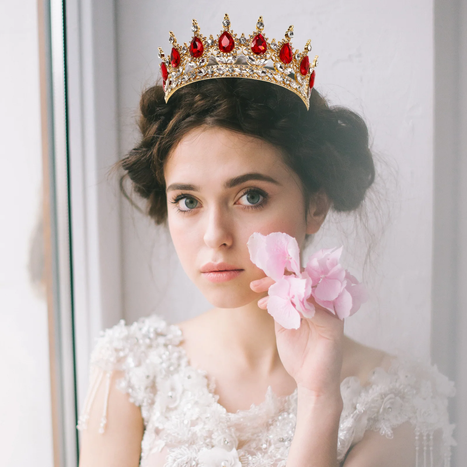 

Rhinestone Crown Headpiece For Women Bridal Wedding Headdress Festival Party Prom Hair Accessories Fashion Headwear Bride