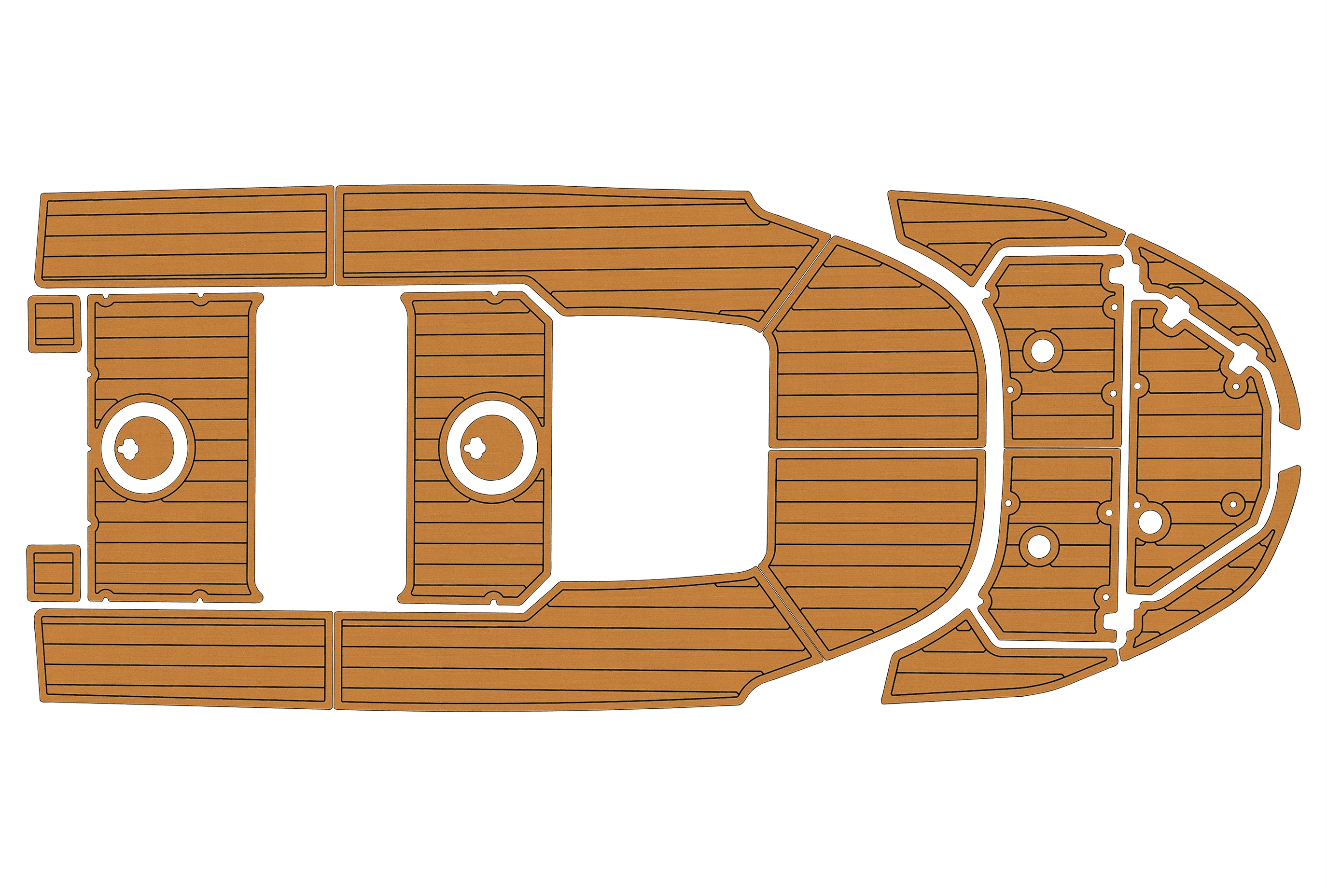 

Нескользящий коврик из морского искусственного тикового EVA-2022-2024 Boston Whaler 170 Montauk, самоклеящаяся подушка для палубы лодки 1/4 дюйма (6 мм) для кокпита и палубы