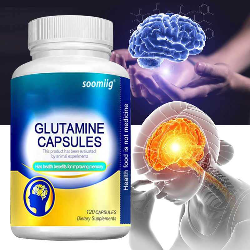 Soomiig Glutamine Capsules - Good for Memory and Nerve Energy, Brain Intelligence Supplement, Helps Relieve Fatigue