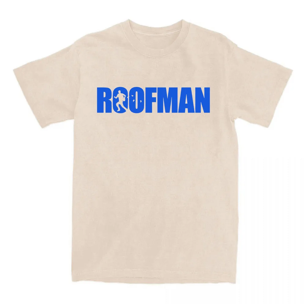 ユニセックスストリートウェアテレビルーフマンレタープリント Tシャツ半袖綿ルーズ男性 Tシャツ O ネックファッションカジュアル女性 Tシャツ