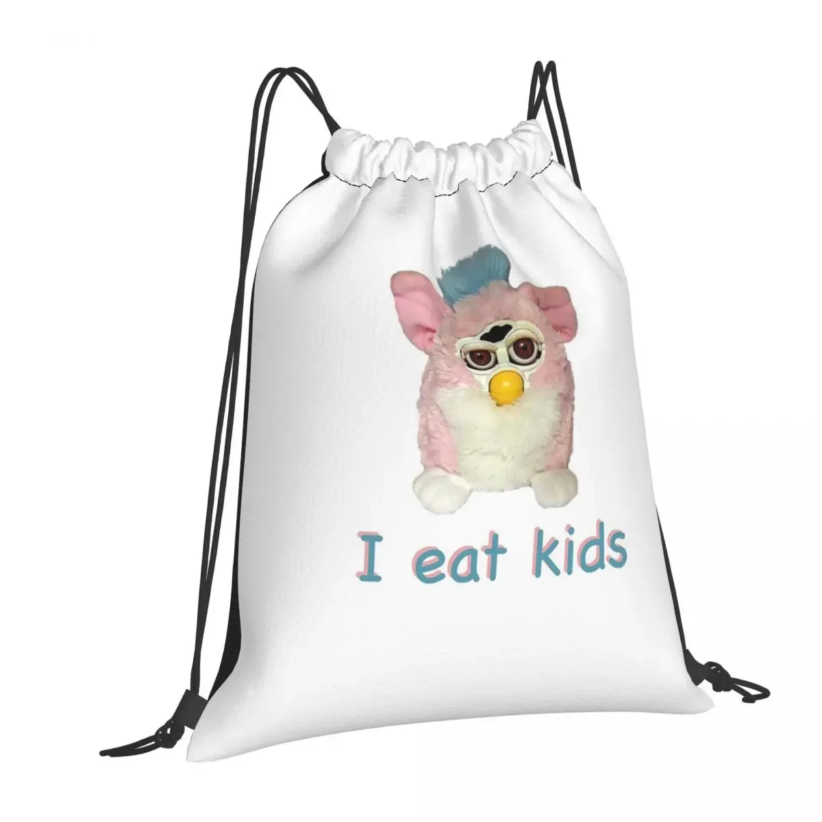 Furby I Eat Kids Backpacks Fashion Drawstring Bags Sports Bag Book Bags for Travel Students