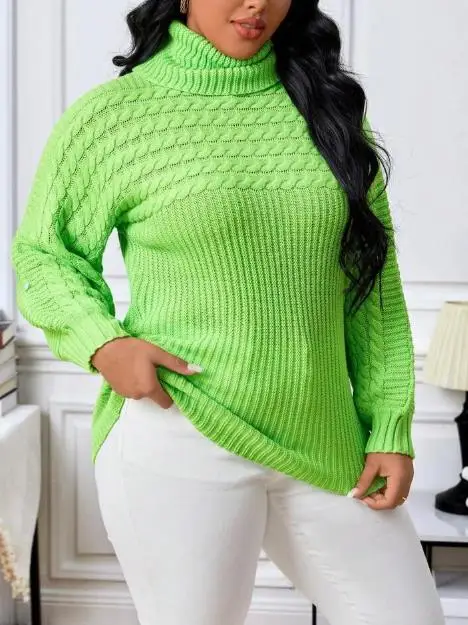 

Осенне-зимний теплый свитер с высоким воротником для женщин, утолщенное вязаное базовое пальто для женщин, новое трикотажное изделие с жареным тестом