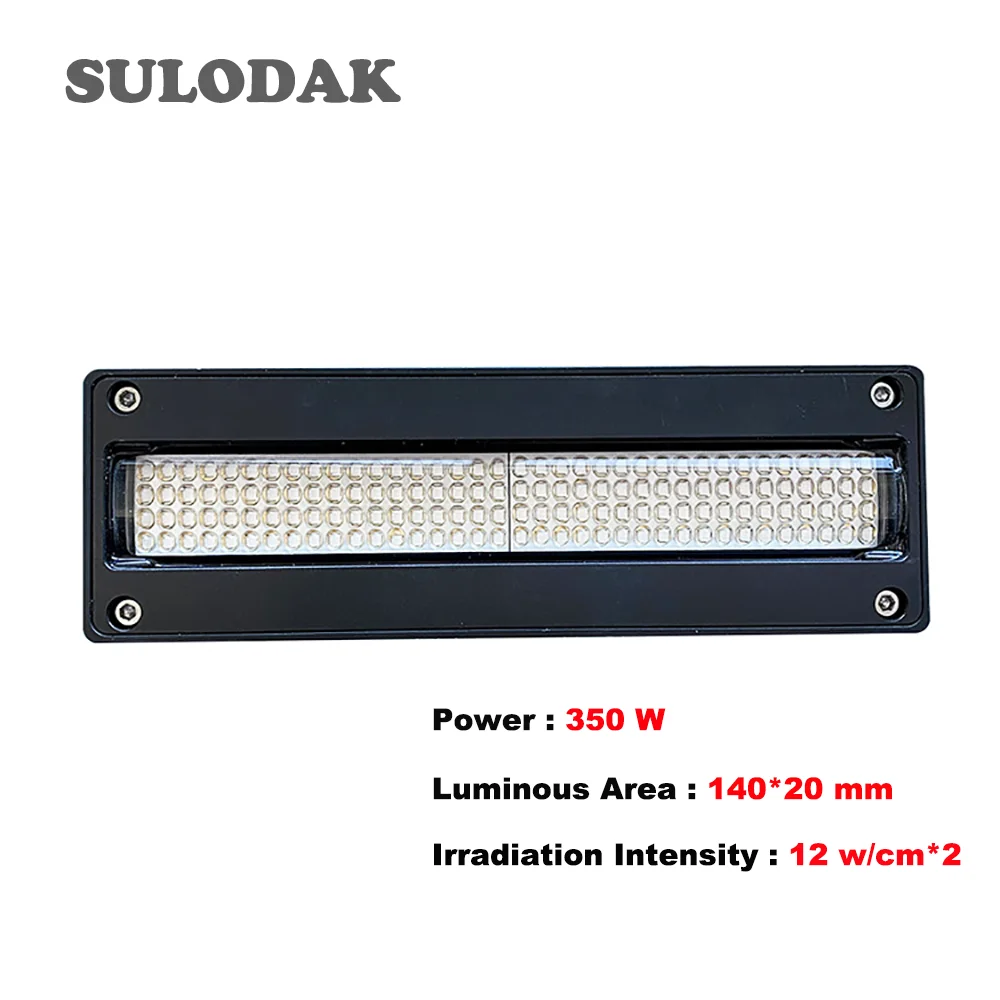 led cura lampada 350w 14020 area 395nm uv tinta cura lampada para uv impressora de painel plano kingt handtop universal lampada led tinta cura uv 01