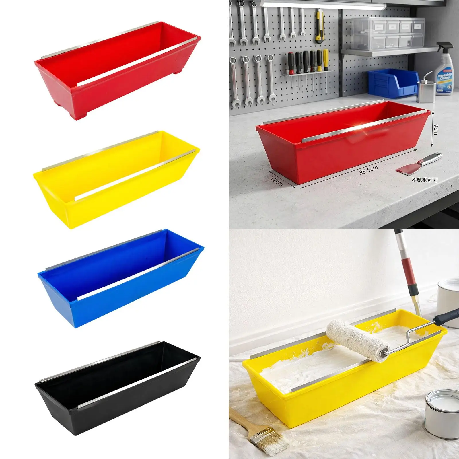 14-inch-mud-pan-multifunctional-anti-slip-grip-construction-workers-easy-clean-drywall-mud-pan-plastering-mud-tray-paint-tray