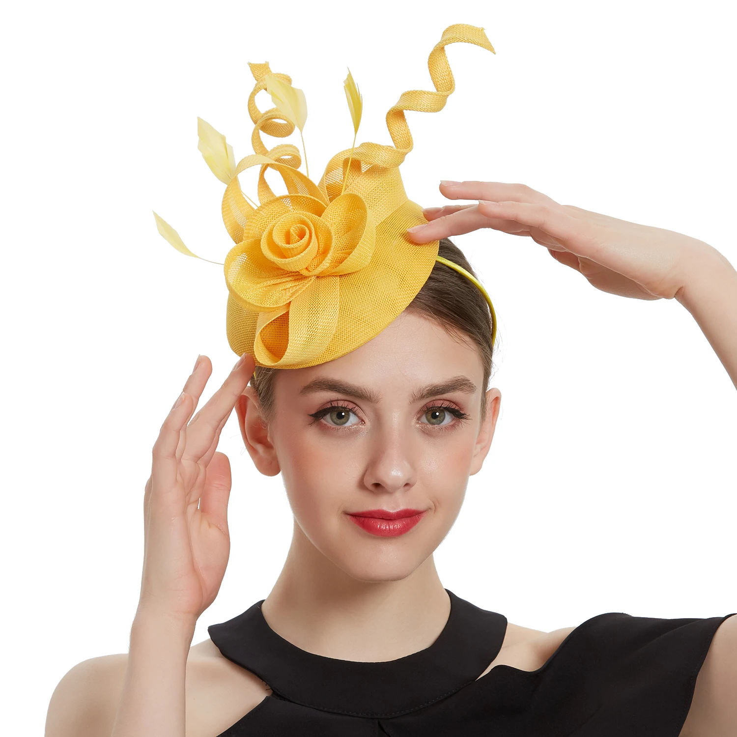 2026 Damen Fascinator Hut Faltbares Accessoire Stirnband Braut Haarspange Accessoires Kentucky Derby Cocktail Party Festival Hut – Detail 3