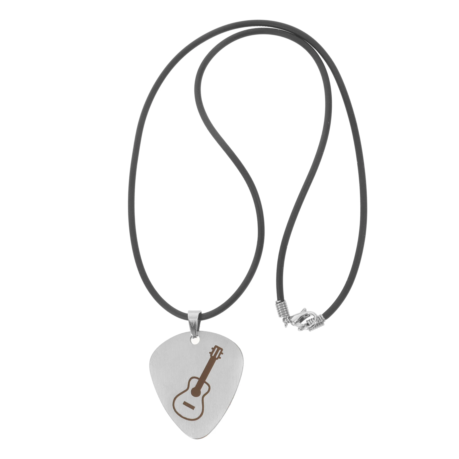 

Guitar Pick Pendant Steel Lotus Design Durable Music Necklace for Guitarists Musicians Gift Guitar Pick Pendant Necklace