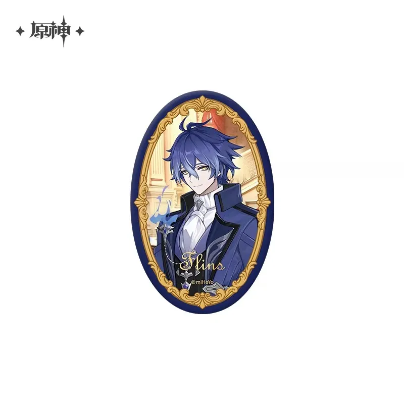 [Genuine] miHoYo Game Genshin Impact Wanderer Tartaglia Flins Skirk Anime Badge Keychain Prop Cartoon Brooch Cosplay Xmas Gifts