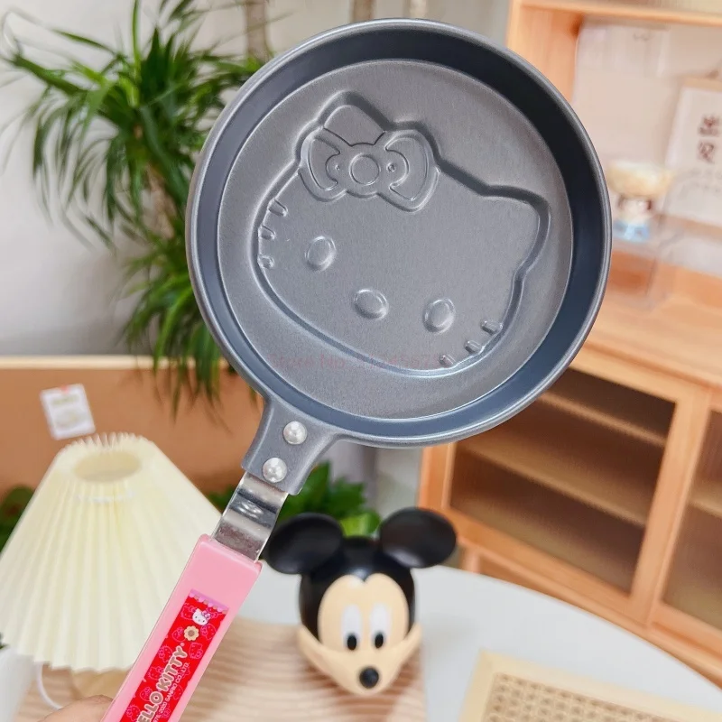 Disney Mickey Minnie Anime Cute Egg Pan Non-stick Retangle Frying Pan With Anti Scalding Handle Induction Gift