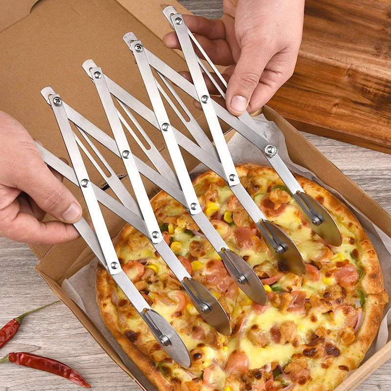 

3/5/7 Wheel Cutter Dough Divider Dough Knife Flexible Roller Blade Pizza Pastry Peeler Stainless Steel Baking Pan Tool