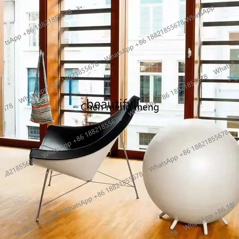 LHY26 ssModern minimalist luxury coconut shell leather leisure chair designer creative coconut art single sofa chair