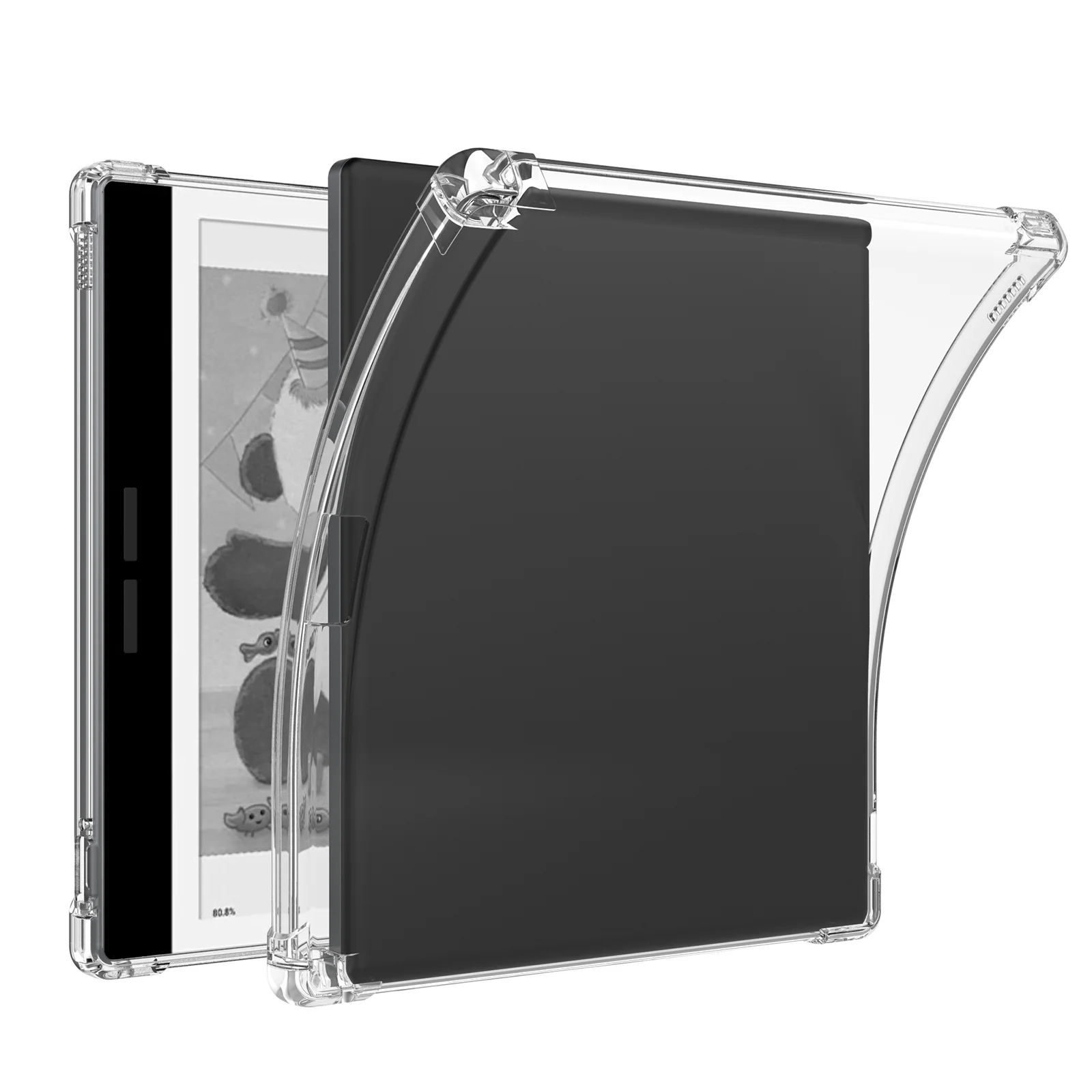 Clear Case for Bigme B751C/B751C S eReader | Built-in Pen Holder | Slim & Lightweight | Anti Scratch | TPU Soft Back Cover