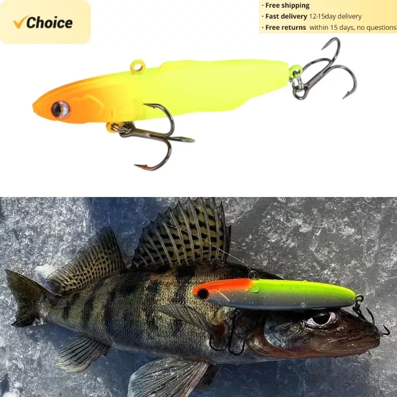 TSUYOKI Silicone Rattlin lure 70mm 18g Vibs Pesca Vibration Balance Ice Fishing Spinning lure Madness Shiriten Baguette 70 80