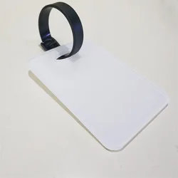10pcs Luggage Tag Sublimation DIY White Blank Acrylic Rectangle Transparent Travel Baggage Tags