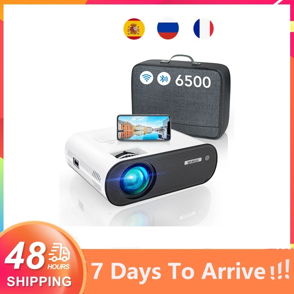 New K5 Projectors WiFi Bluetooth Mini Portable Projector 4k Full HD Video Projector 1080P Beamer Mirroring FOR HomeTheater