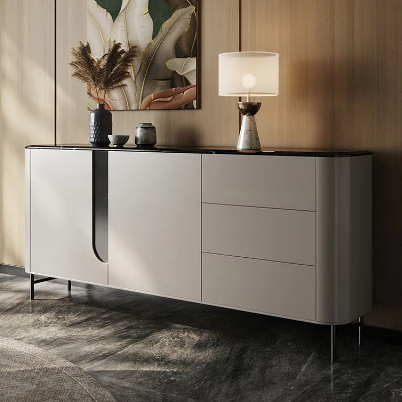 cabinet Italian light luxury minimalist living room storage against the wall high-end modern small apartment entrance cabinet