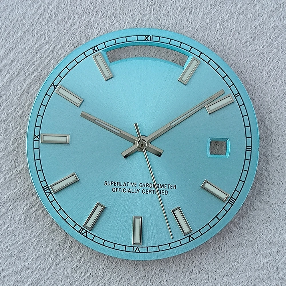 핫 세일 31mm 미요타 8285 다이얼 맞춤형 로고 시계 다이얼 녹색 발광 다이얼 미요타 8285 무브먼트 시계 액세서리