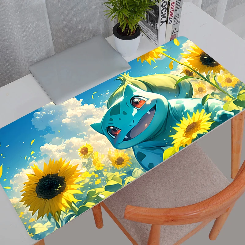 أنيمي الوسادة ماوس P-بوكيمون Bulbasaur HD طباعة ألعاب الكمبيوتر قفل حافة لوحة الماوس XXL لوحة المفاتيح الكمبيوتر الفئران الحصير الوسادة ل csgo