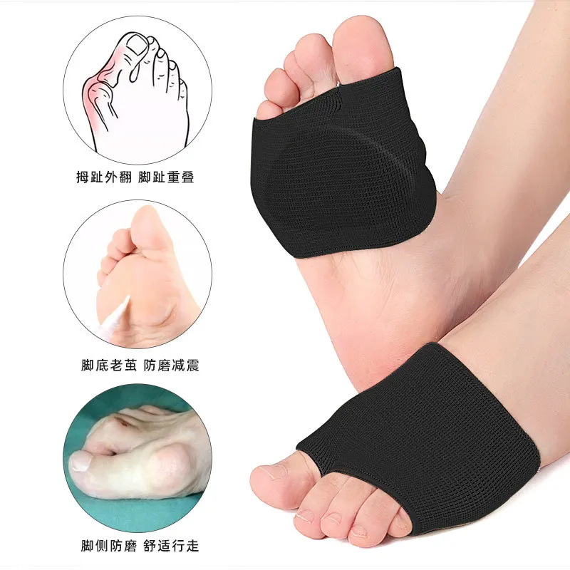 Silikon gel Einlegesohlen für Schuhe Mittelfuß Vorfuß Einsatz Pad für Frauen Männer Fuß kissen Pads für Hallux Valgus Korrektor Socken – Detail 3
